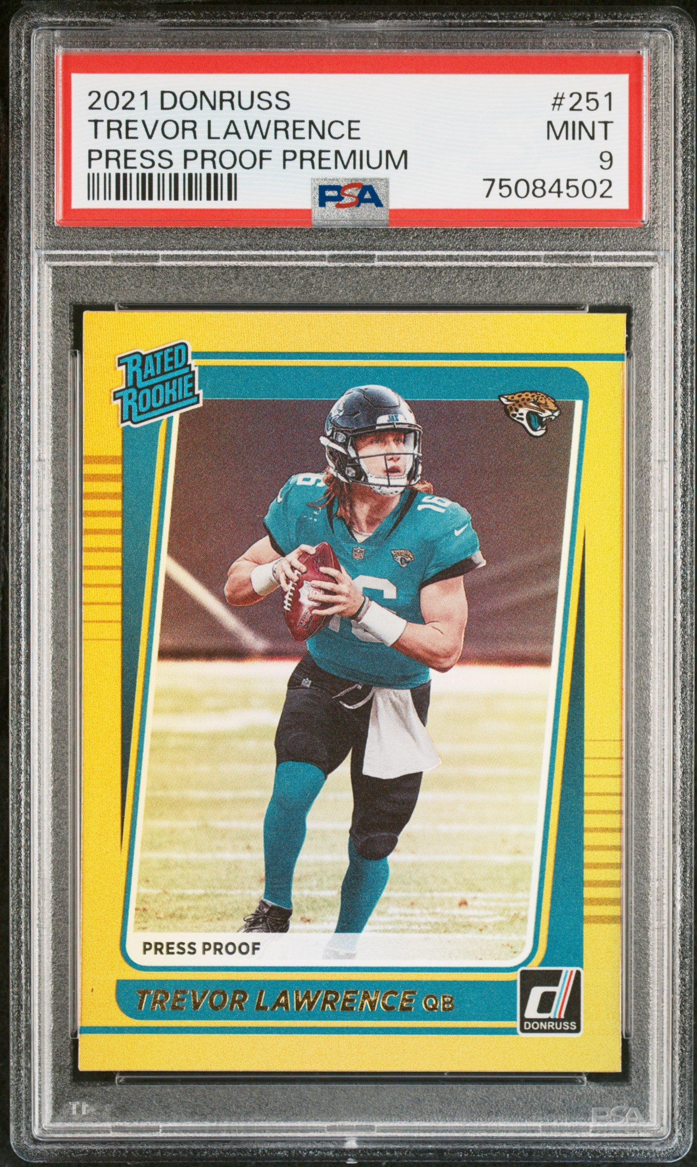 2021 Panini Donruss #251 Trevor Lawrence Press Proof Premium PSA 9