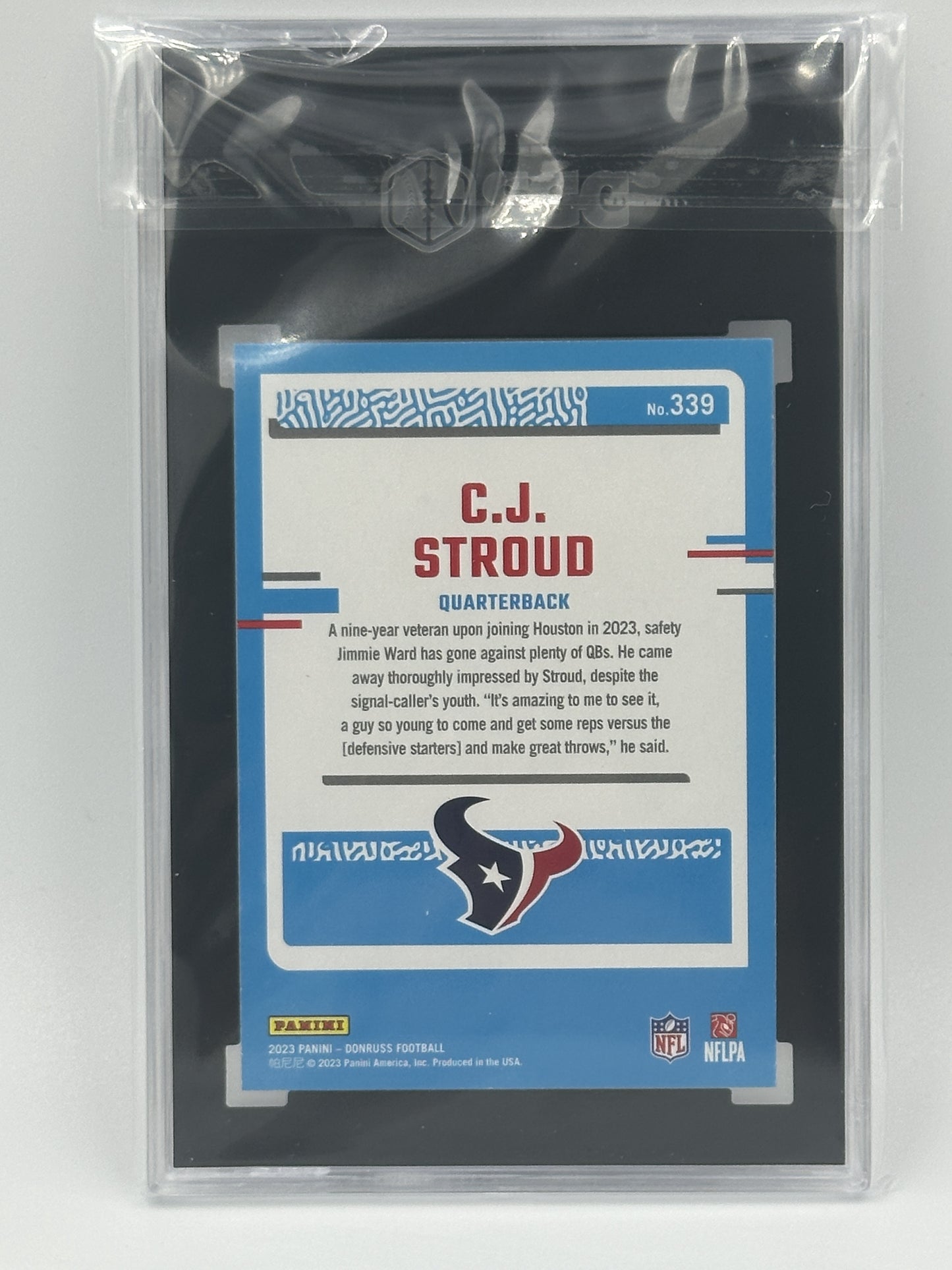 2023 Donruss #339 C.J. Stroud Press Proof Red SGC 9