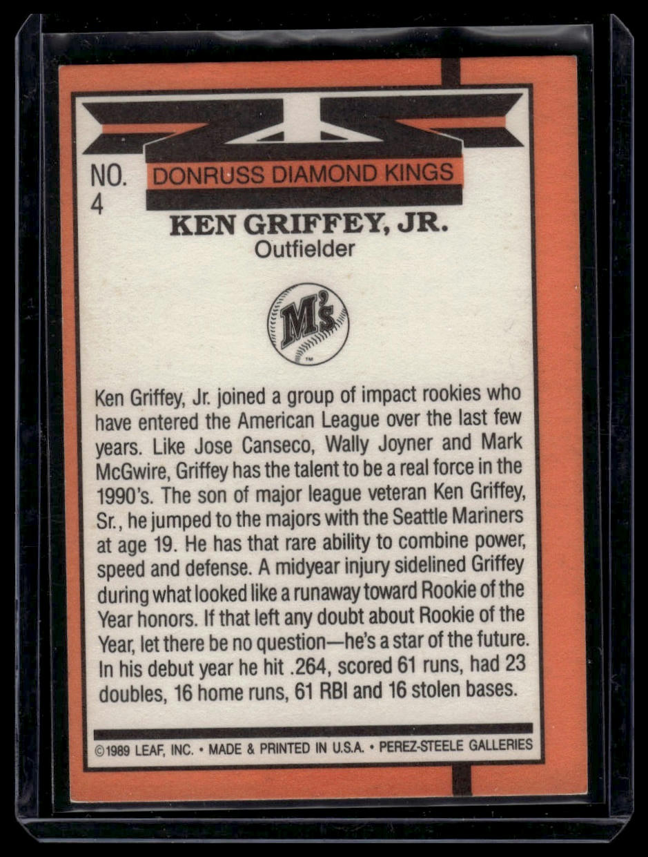 1990 Donruss #4a Ken Griffey Jr.