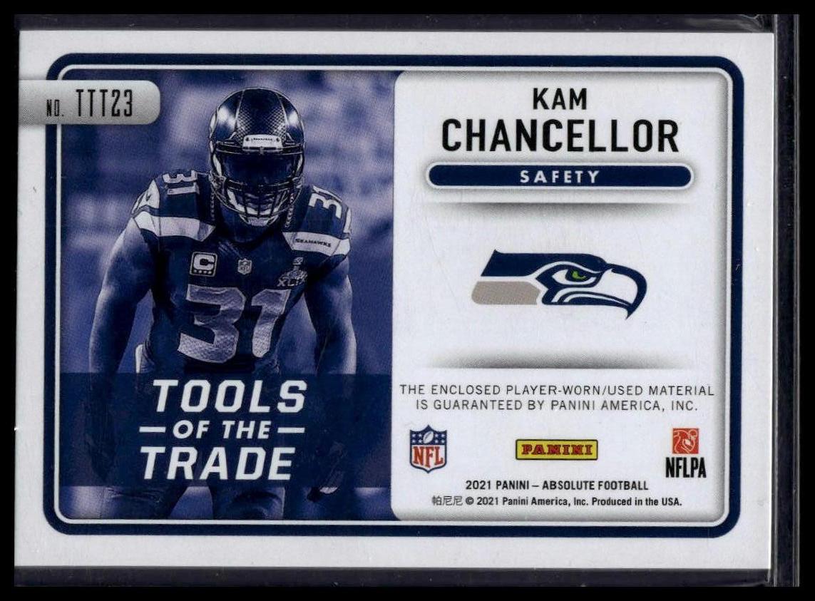 2021 Panini Absolute #TTD23 Kam Chancellor Tools of the Trade Double #/99