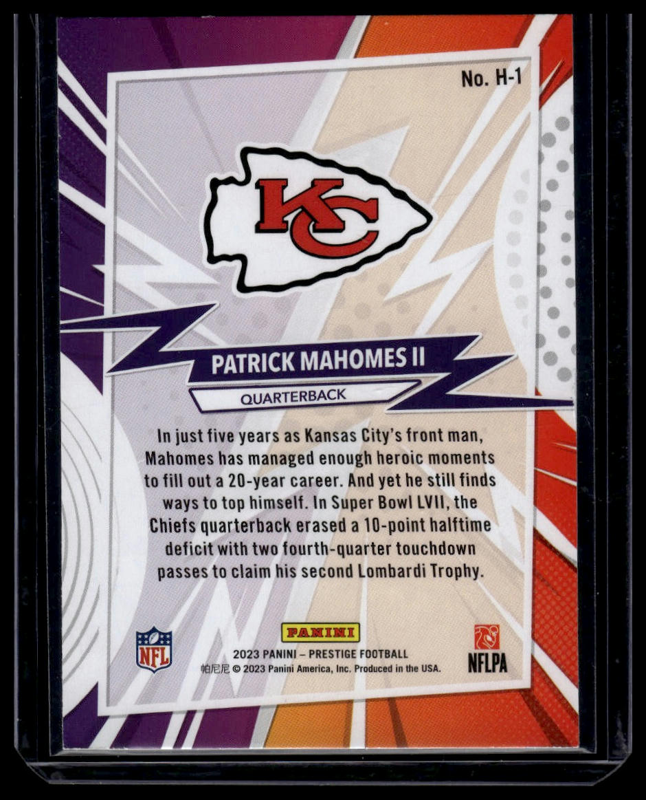 2023 Panini Prestige #H-1 Patrick Mahomes II Heroes