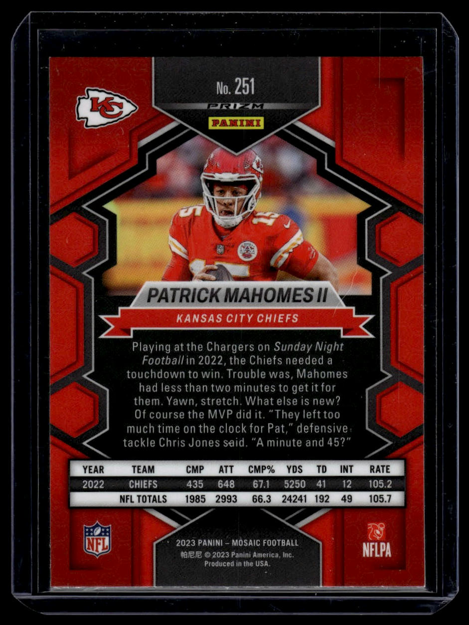 2023 Panini Mosaic #251 Patrick Mahomes II Silver National Pride