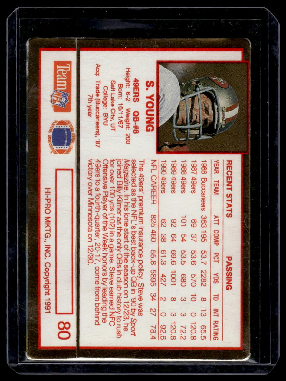 1991 Action Packed Rookie/Update #80 Steve Young