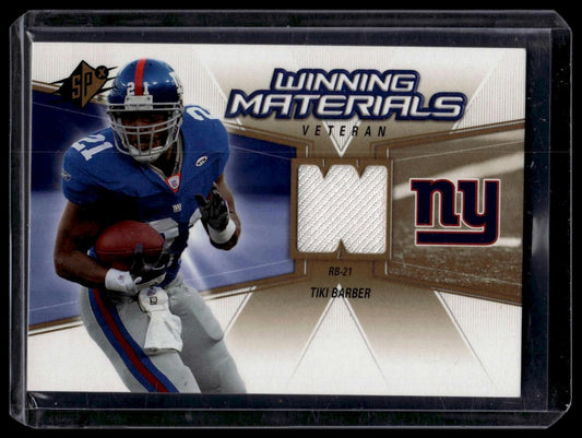 2006 SPx #WMV-TB Tiki Barber Winning Materials