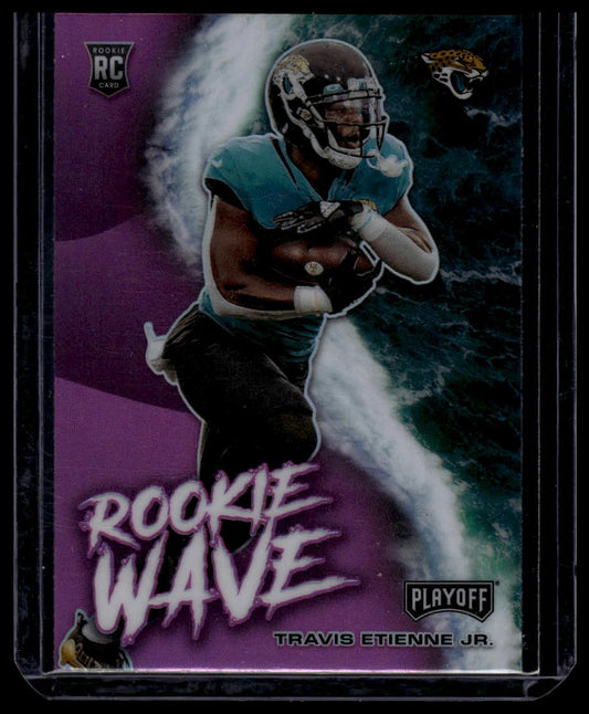 2021 Panini Playoff #RW-TET Travis Etienne Jr. Rookie Wave Purple