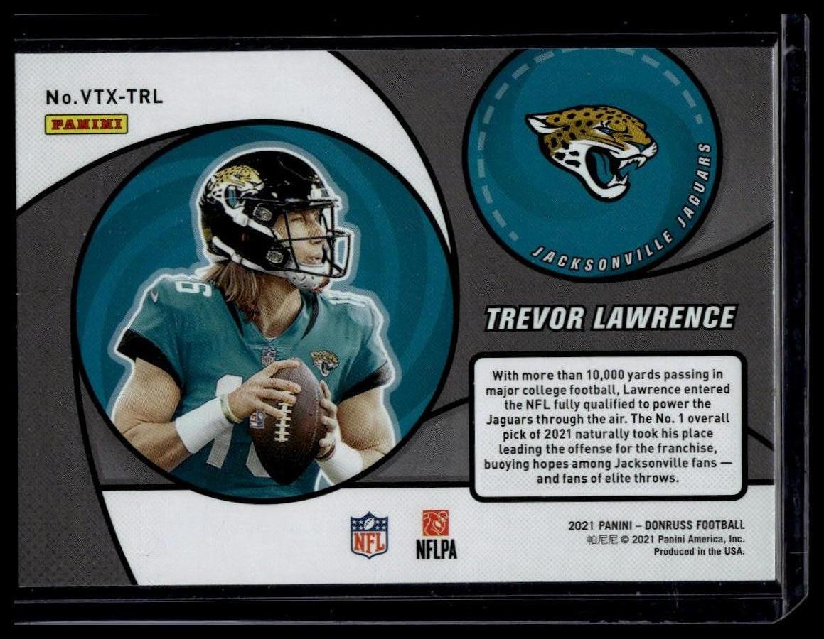 2021 Donruss #VTX-TRL Trevor Lawrence Vortex