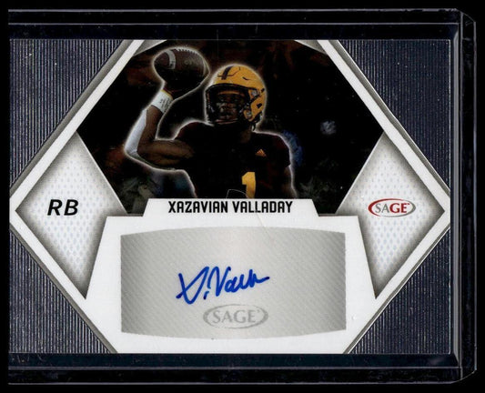 2022 SAGE Artistry #A-XV Xazavian Valladay Autographs White