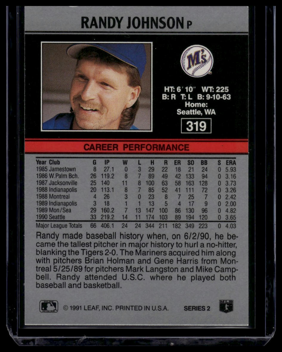 1991 Leaf #319 Randy Johnson