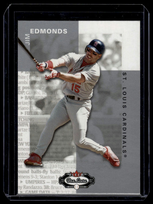 2002 Fleer Box Score #125 Jim Edmonds