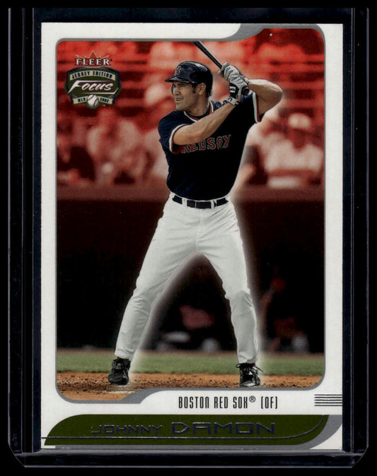 2002 Fleer Focus Jersey Edition #145 Johnny Damon Jersey Parallel #/18