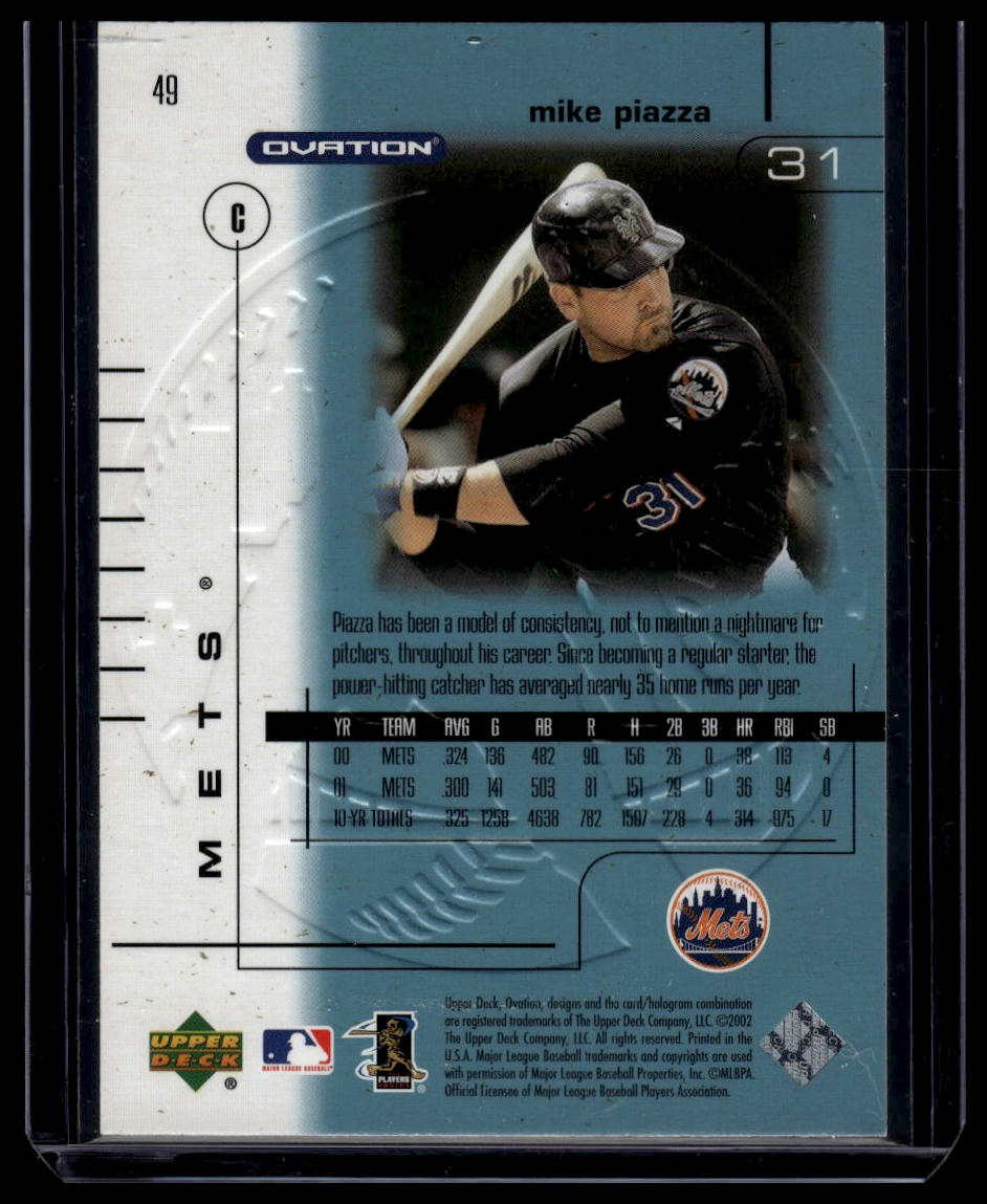 2002 Upper Deck Ovation #49 Mike Piazza