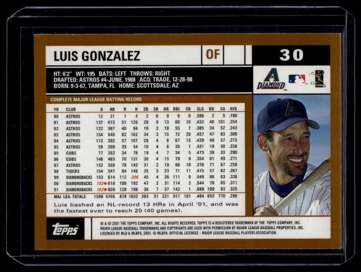 2002 Topps #30 Luis Gonzalez Topps Limited