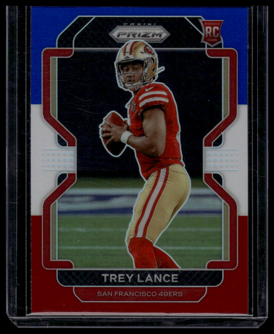 2021 Panini Prizm #333 Trey Lance Red White and Blue