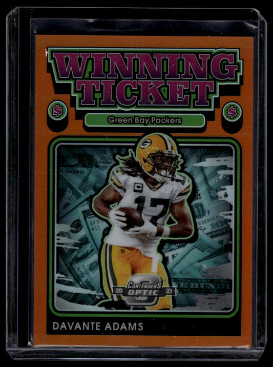 2021 Panini Contenders Optic #WT15 Davante Adams Winning Tickets Orange #/50