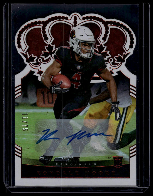 2021 Panini Chronicles #CR-29 Rondale Moore Crown Royale Rookie Auto Red #/75