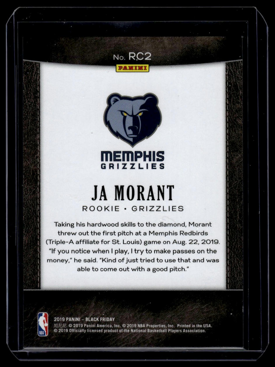 2019 Panini Black Friday #RC2 Ja Morant Rookies and Prospects