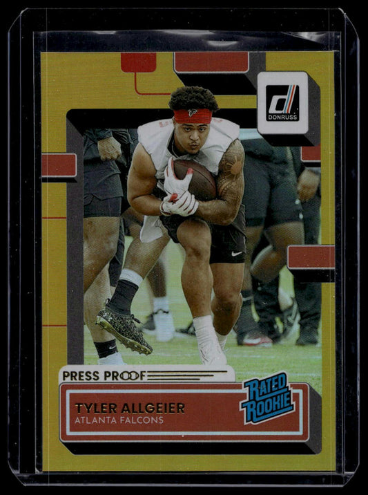 2022 Donruss #344 Tyler Allgeier Premium Press Proof