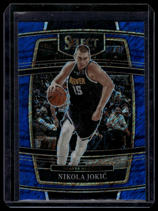 2021-22 Panini Select #82 Nikola Jokic Blue Shimmer Prizms