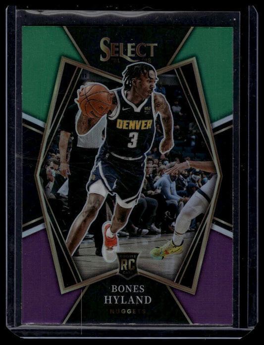 2021-22 Panini Select #174 Bones Hyland Green White Purple Prizms