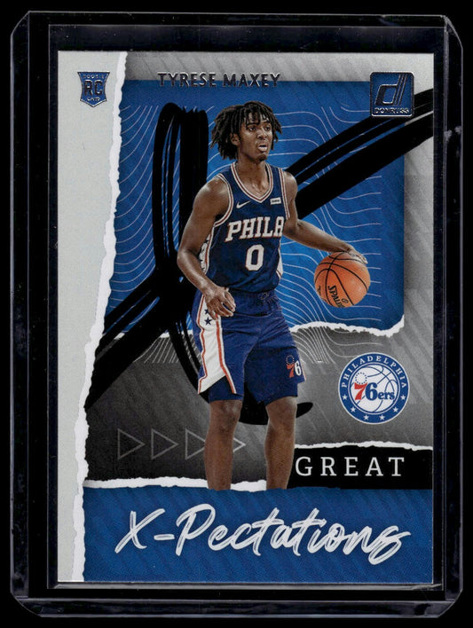 2020-21 Donruss #21 Tyrese Maxey Great X-Pectations