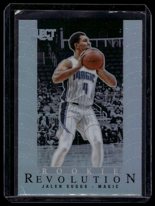 2021-22 Panini Select #15 Jalen Suggs Rookie Revolution Silver Prizms