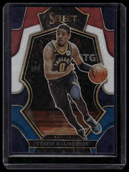 2022-23 Panini Select #120 Tyrese Haliburton #120 Red White Blue