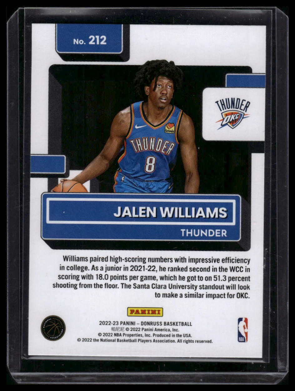 2022-23 Donruss #212 Jalen Williams