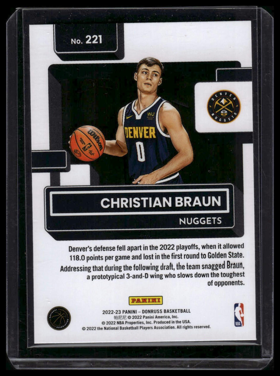 2022-23 Donruss #221 Christian Braun