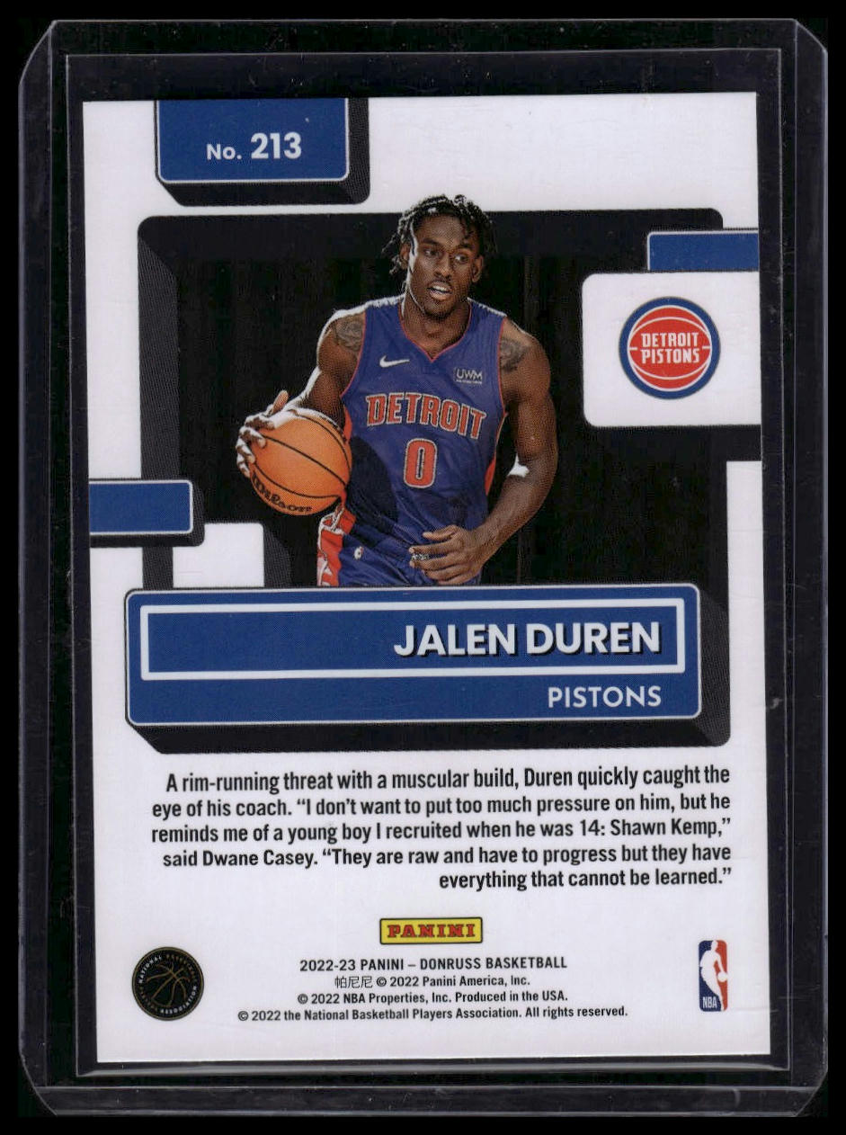 2022-23 Donruss #213 Jalen Duren