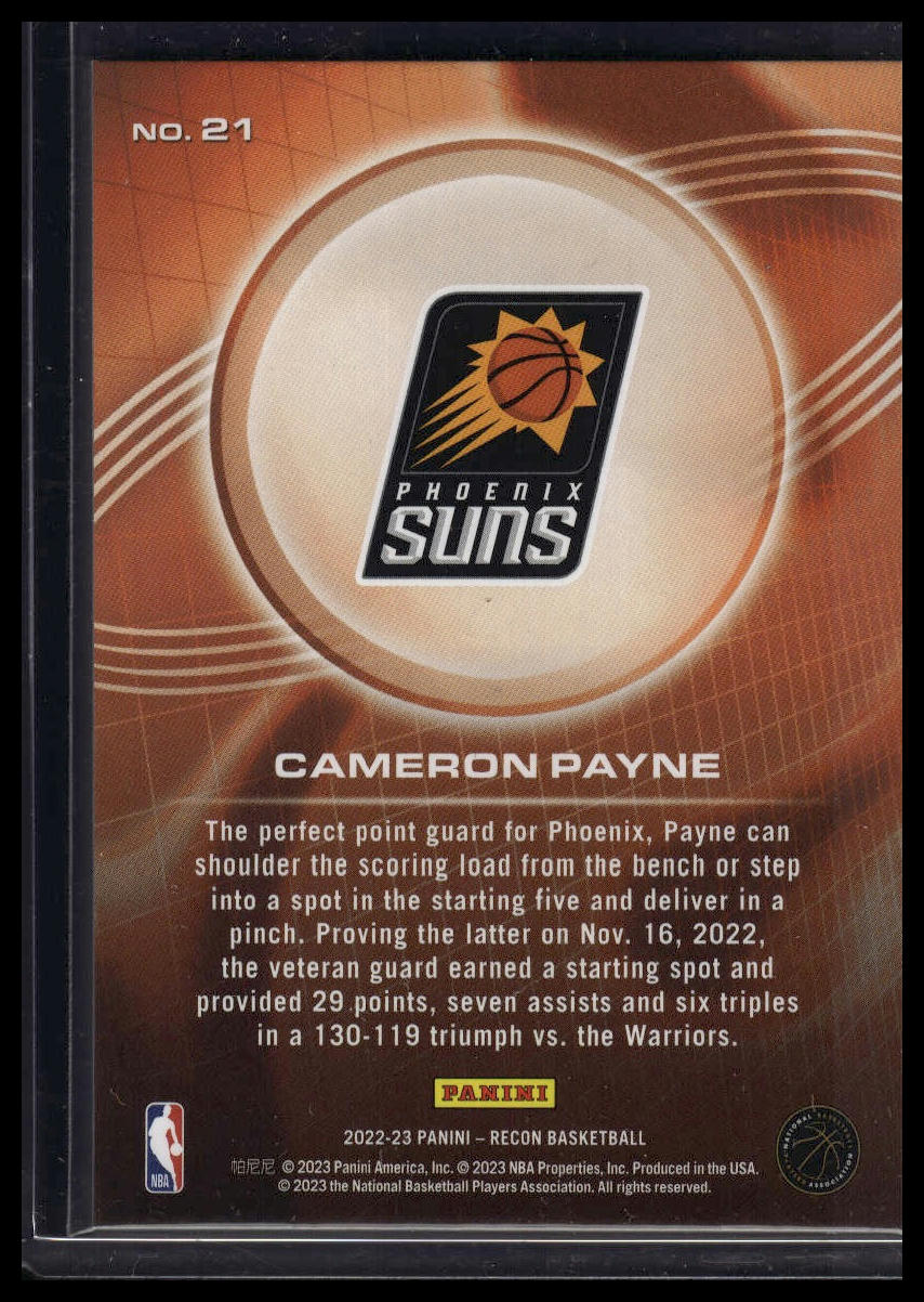 2022-23 Panini Recon #21 Cameron Payne Holo Bronze #/299