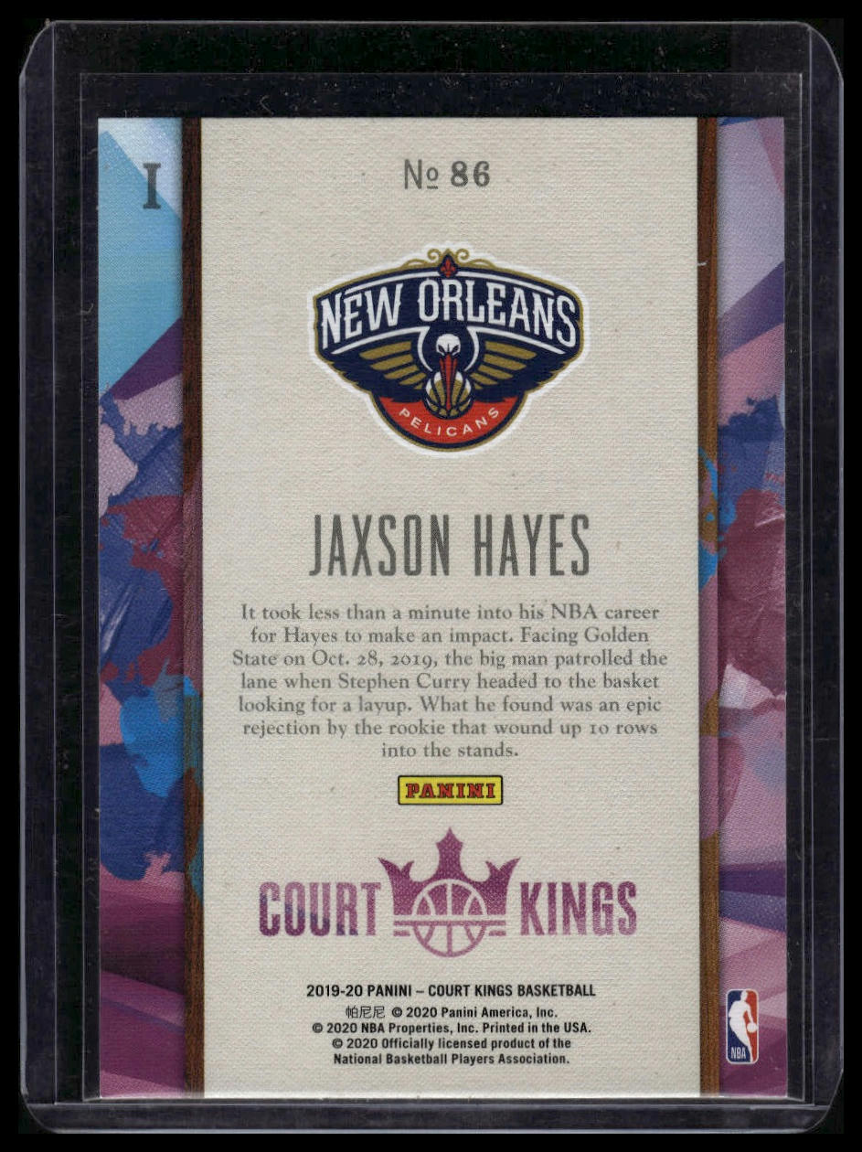 2019-20 Panini Court Kings #86 Jaxson Hayes