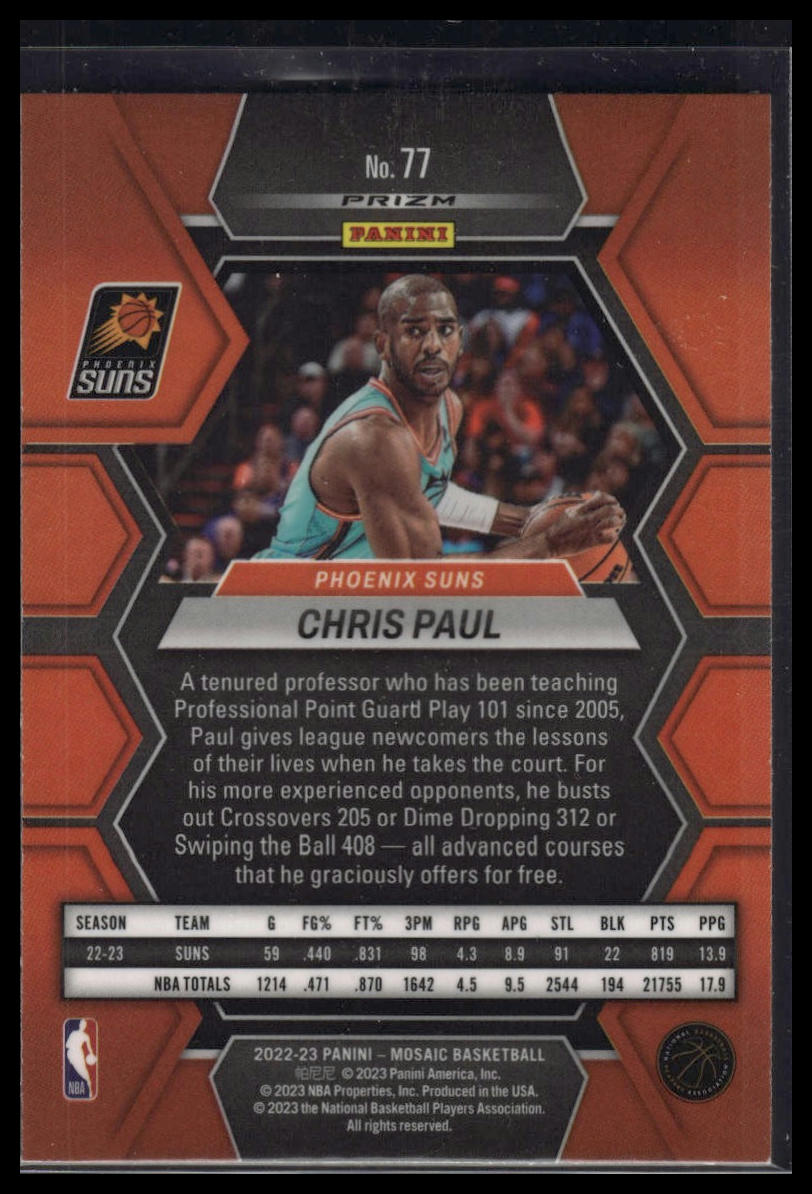 2022-23 Panini Mosaic #77 Chris Paul Red Wave