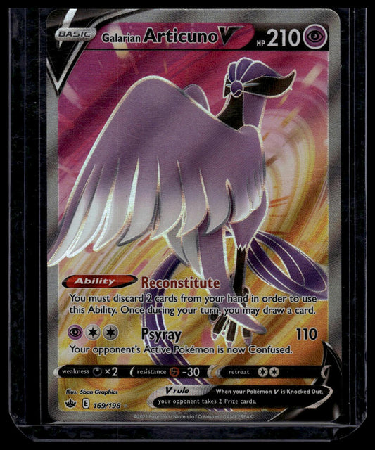 SWSH06: Chilling Reign #169/198 Galarian Articuno V (Full Art)